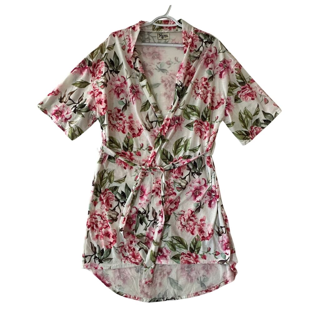 Show Me Your Mumu Floral Robe with Belt One Size Womens
